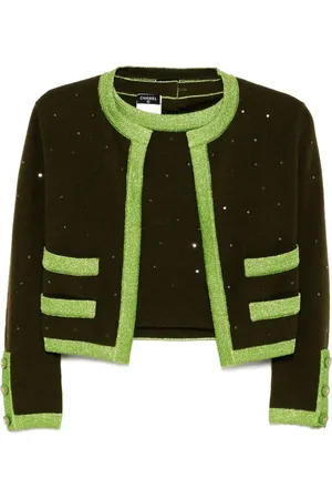 CHANEL Cardigan og top med korte ærmer fra 1996