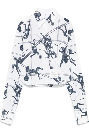 Thom Browne Cropped skjorte med spids krave