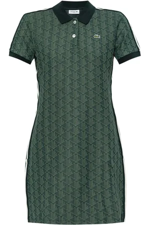 Lacoste Polo-kjole med monogram-jacquard