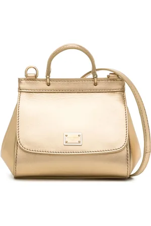 Dolce & Gabbana Metallisk skuldertaske med logoplade