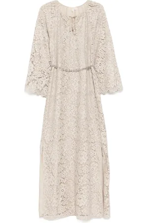 Michael Kors Kaftan med blomsterblonder og klokkeærmer