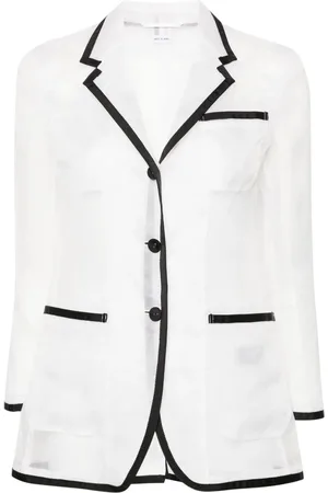 Thom Browne Semi-gennemsigtig blazer i organza