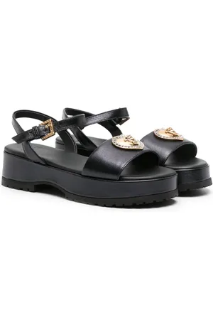 VERSACE Sandaler i læder med Medusa-plade