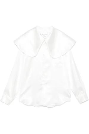 Comme des Garçons Lang skjorte med oversize krave