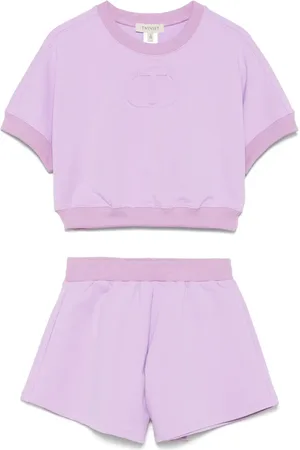 Twin-Set Shortssæt med præget logo