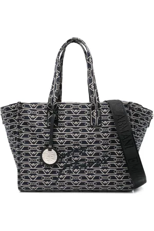 Emporio Armani Tote i jacquard med monogram