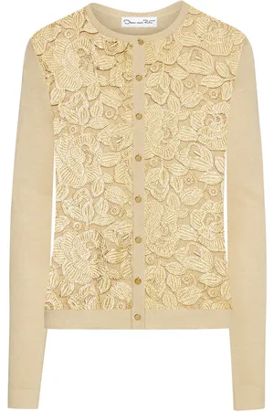 Oscar de la Renta Foil English Rose cardigan
