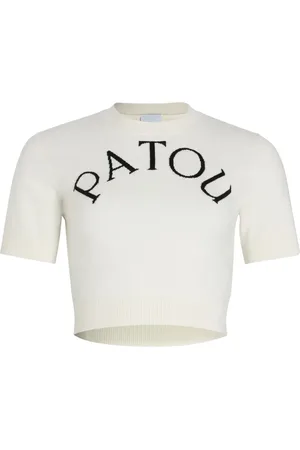 Patou Cropped tanktop med jacquard-logo