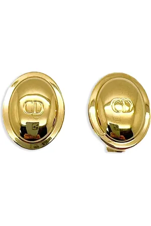 Dior Ovale øreclips med CD-logo fra 1990