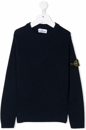 Stone Island Trøje med logomærke på ærmet