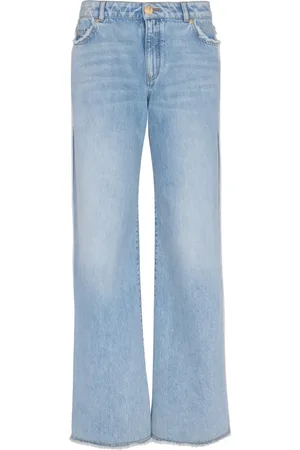 Balmain Jeans med lige ben og frynset kant