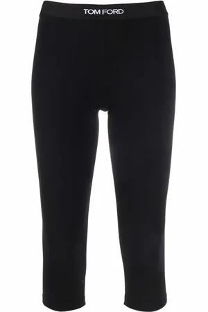 Tom Ford Cropped leggings med logobånd i taljen
