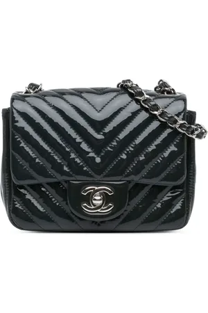 CHANEL Lille firkantet Chevron Flap crossbody-taske fra 2015-2016