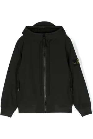 Stone Island Jakke med logomærke og lynlås