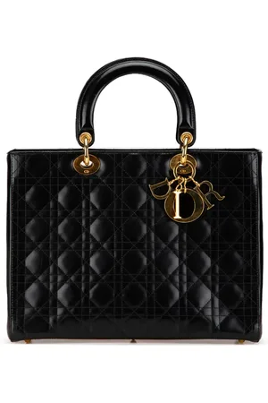 Dior Stor Cannage Lady Dior satchel-taske i lammeskind fra 2001