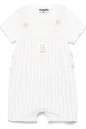 Moschino Stribet T-shirt og overalls