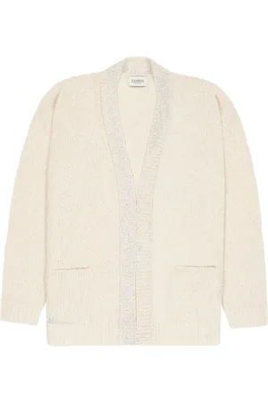 LANEUS Kasseformet strikket cardigan i jacquard