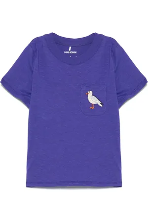 Mini Rodini T-shirt med måge-lomme