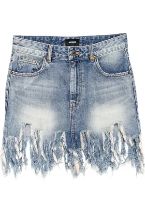 We11 Done Denimnederdel med rå kant