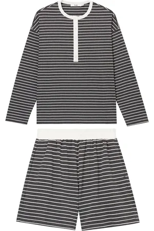 B+AB Stribet shortssæt
