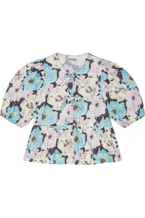 Ganni Bluse med tryk
