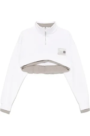 Maison Mihara Yasuhiro Cropped sweatshirt med skjortelag