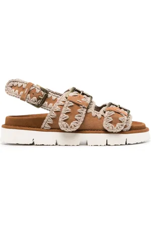 Mou Bio sandaler med hæklede syninger