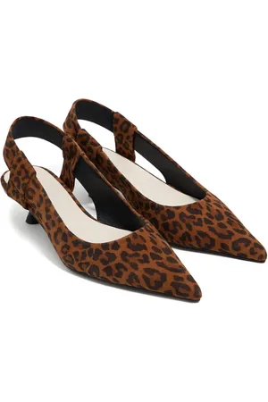 Bimba y Lola 40 mm slingback-pumps med leopardtryk