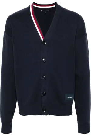 Tommy Hilfiger Cardigan med logo og V-hals