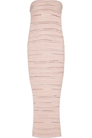 Balmain Mellemlang strikkjole uden stropper