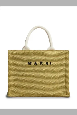 Marni Vævet shopping-tote med broderet logo