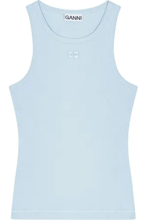Ganni Tanktop med broderet logo