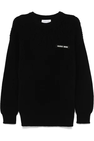 Marine Serre Sweater med rund hals