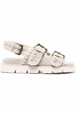 Mou Bio sandaler med hæklede syninger