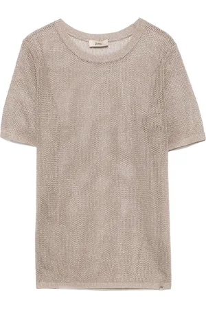 HERNO T-shirt i åben strik