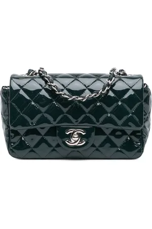 CHANEL Mini Rectangular Classic Patent Single Flap crossbody-taske fra 2013-2014