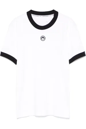 Marine Serre T-shirt med halvmånebroderi
