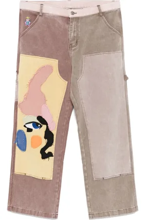 KIDSUPER STUDIOS Jeans med patchwork-ansigt