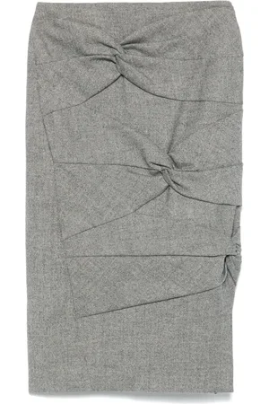 Dior Mellemlang nederdel med snoet detalje fra 1990