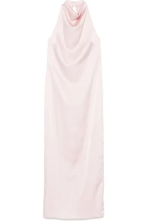 ROTATE Kjole i satin med halterneck