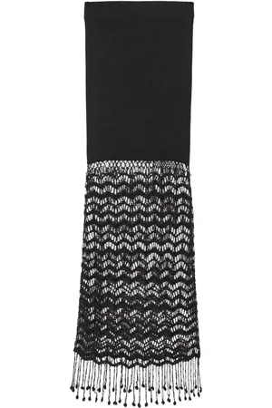 Ganni Lang nederdel med macramé-detalje