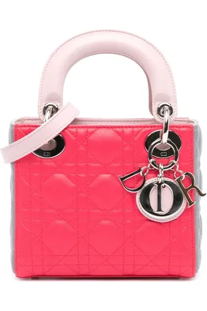 Dior Mini Tricolor Cannage Lady Dior satchel-taske i lammeskind fra 2014
