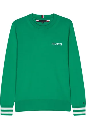 Tommy Hilfiger Trøje med broderet logo og stribedetalje