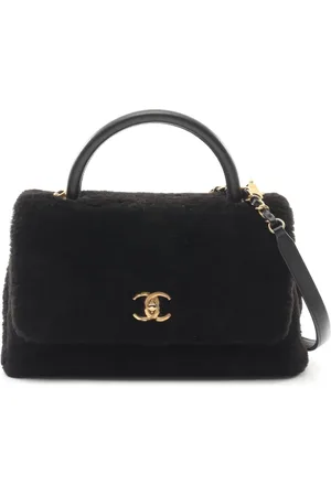 CHANEL Lmellemstorille Coco satchel-taske med tophåndtag fra 2016-2017
