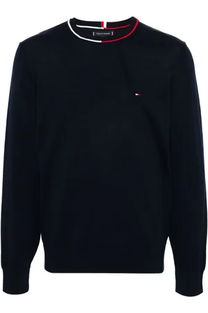 Tommy Hilfiger Finstrikket trøje med broderet logo