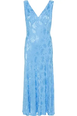RIXO London Lang Sandrine kjole i blomstret jacquard