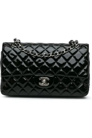 CHANEL Mellemstor lakeret Classic Double Flap skuldertaske fra 2012-2013