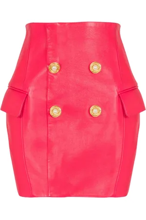 Balmain Kort nederdel i lammeskind