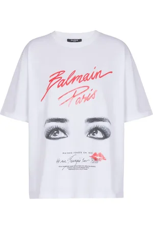 Balmain T-shirt med øjne-tryk