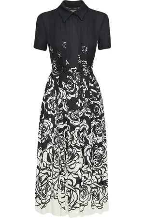 Oscar de la Renta Midi-kjole med rosetryk